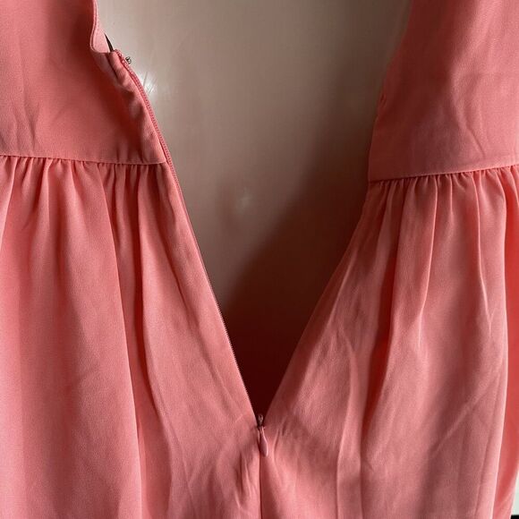 Forever 21 Dress Womens Medium Pink Sleeveless Fit Flare Open Back Lined Party - Picture 6 of 8
